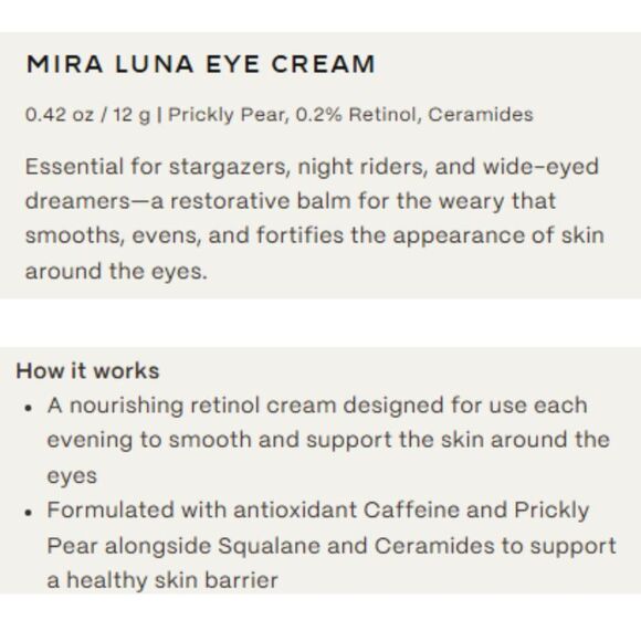 NIB - Twentynine Palms Mira Luna Eye Cream (0.42oz, 12g) - Picture 3 of 12